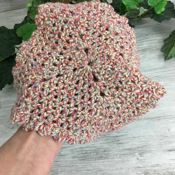 Cotton Crochet Wash Cloth Dish Rag Handmade Multi color Absorbent Bath Kitchen - Picture 5 of 7